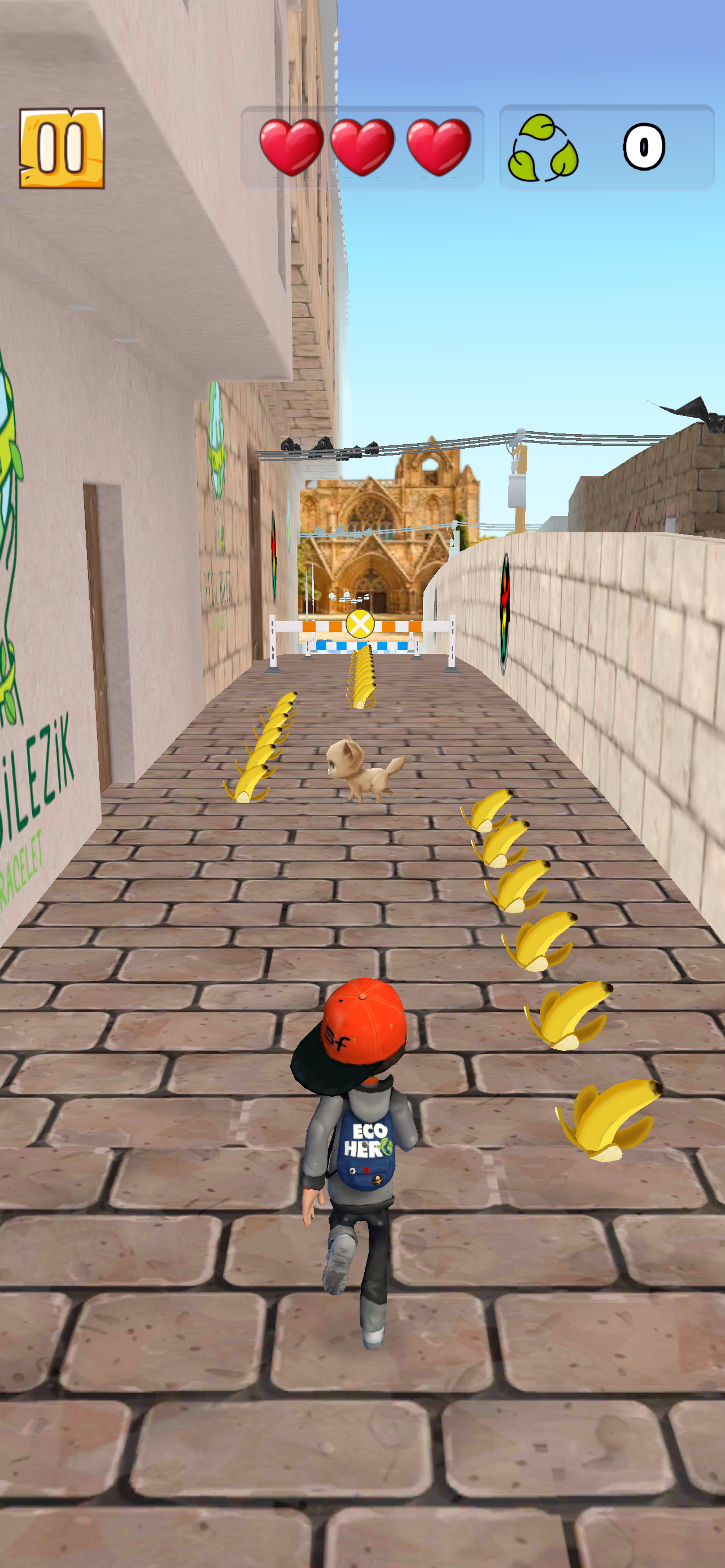 Main endless runner gameplay