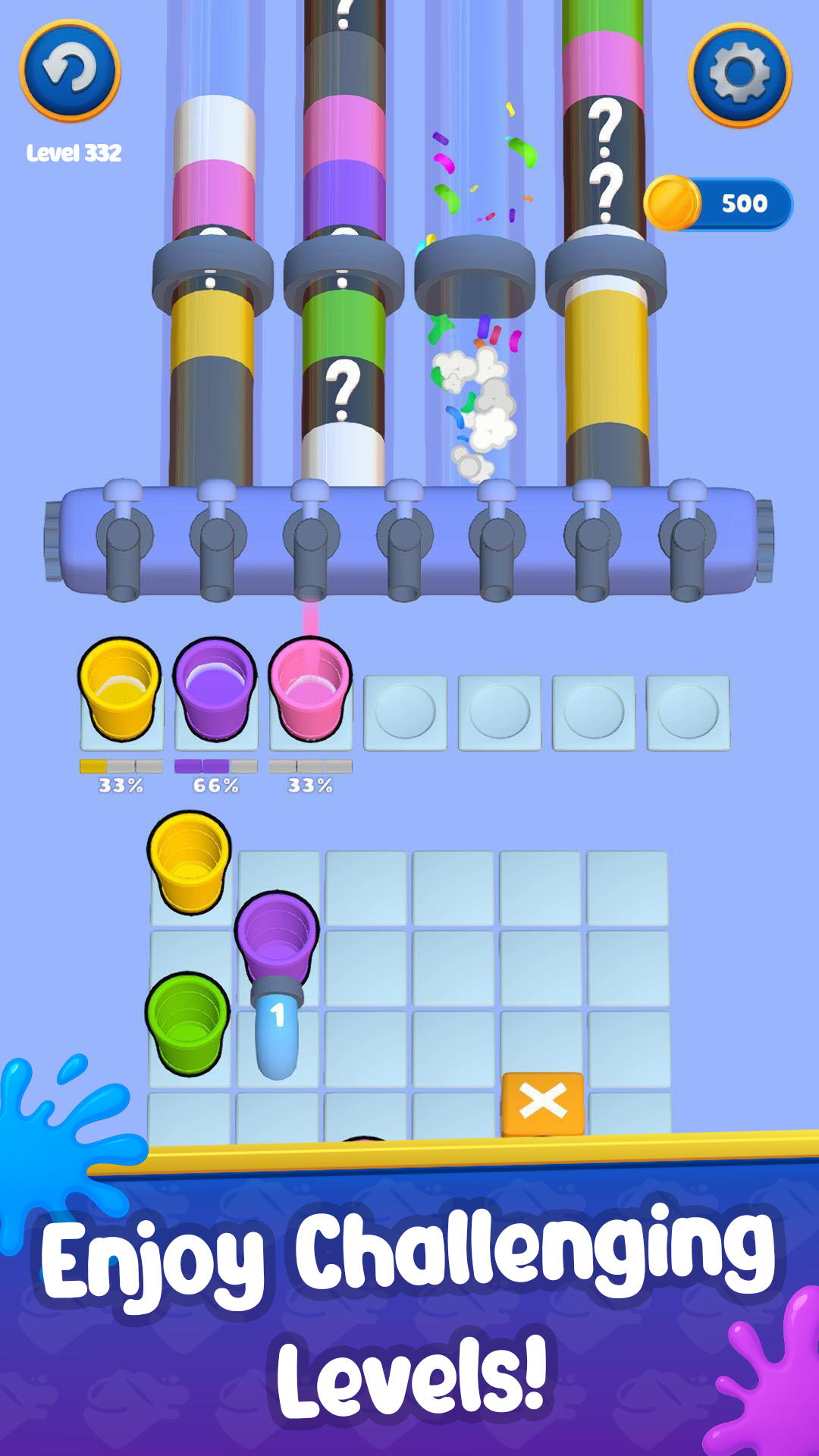 Main pipe network puzzle layout