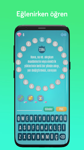 Main quiz board and letter layout