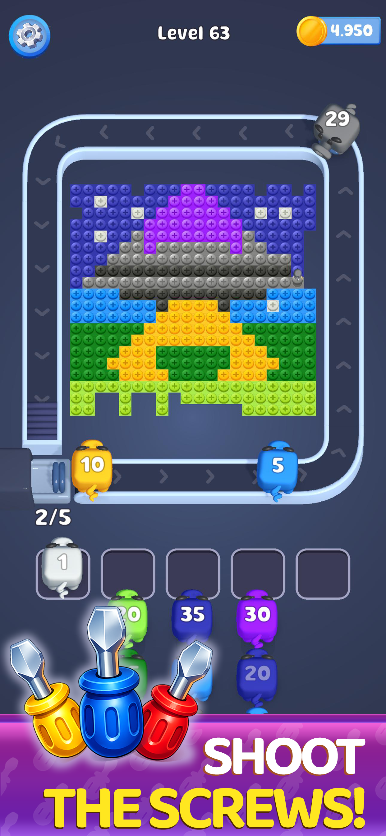 Progressive puzzle complexity and object layering
