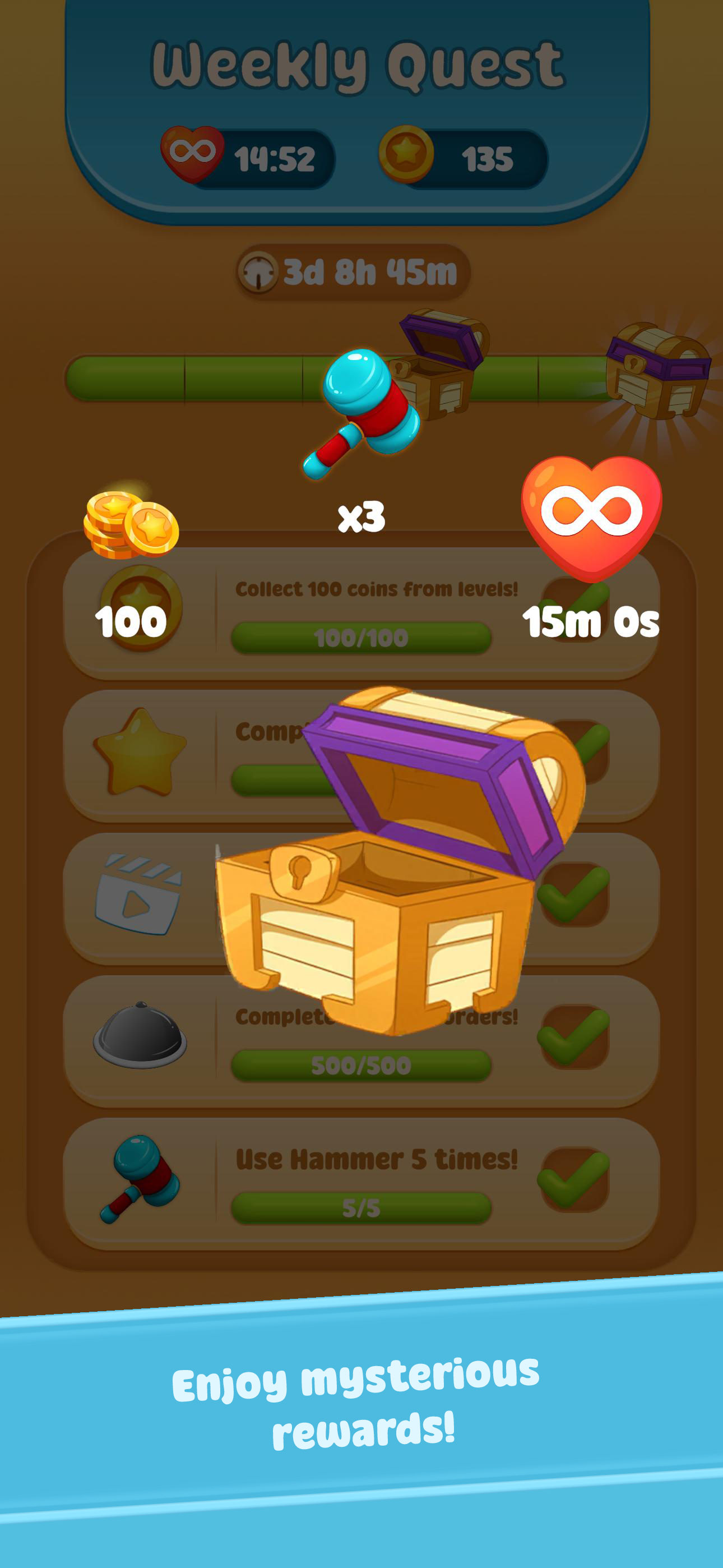 Strategic tray placement and table layout